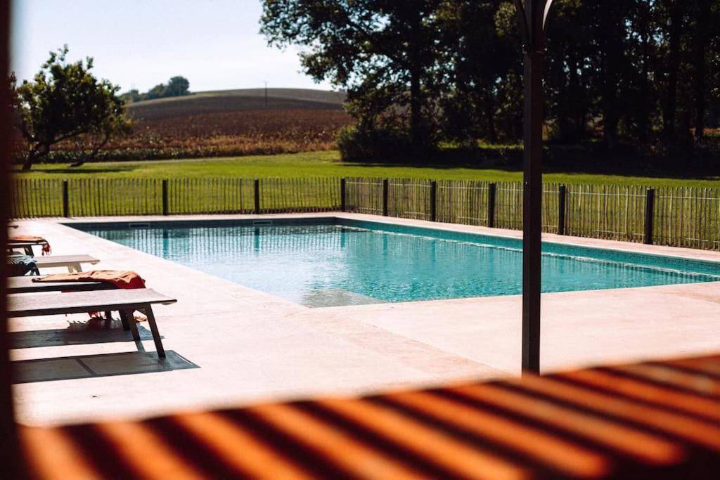 L'Heritier, Maison Climatisee, 12Pers Avec Piscine Villa Marzens Eksteriør bilde