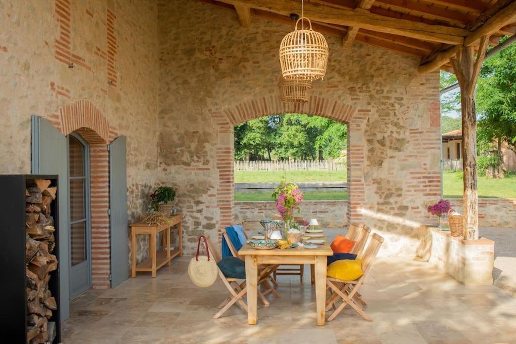 L'Heritier, Maison Climatisee, 12Pers Avec Piscine Villa Marzens Eksteriør bilde