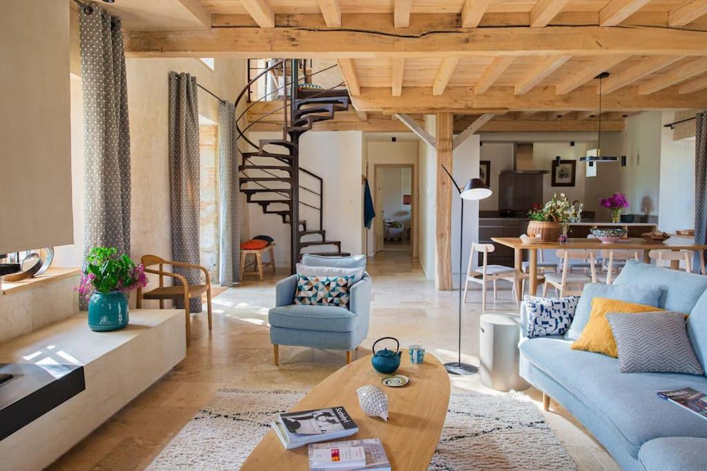 L'Heritier, Maison Climatisee, 12Pers Avec Piscine Villa Marzens Eksteriør bilde